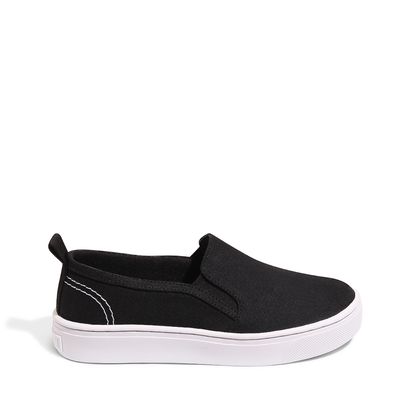 Tênis Slip On Infantil Preto Lona Deserto