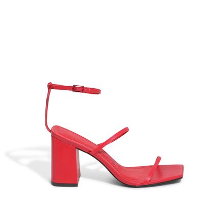 Sandália Couro Pelica Soft Vermelho Chilli