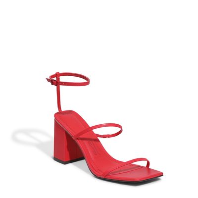 Sandália Couro Pelica Soft Vermelho Chilli
