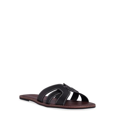 Rasteira Couro Nobre Soft Preta