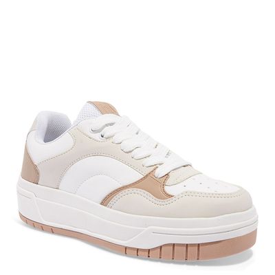 Tênis Plataforma Napa Santorine Off White E Bege