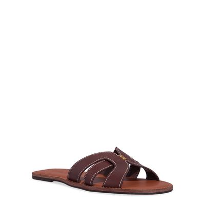 Rasteira Couro Nobre Soft Marrom Dark