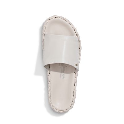 Rasteira Couro Nobre Soft Branco Gelo