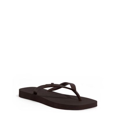 Chinelo Borracha Bico Quadrado Marrom Cocoa