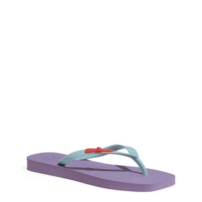 Chinelo Borracha Bico Quadrado Roxo Lupine