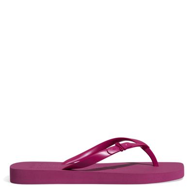 Chinelo Borracha Bico Quadrado Rosa Pink