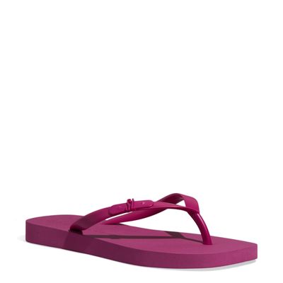 Chinelo Borracha Bico Quadrado Rosa Pink