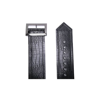 Cinto Croco Alto Brilho Preto