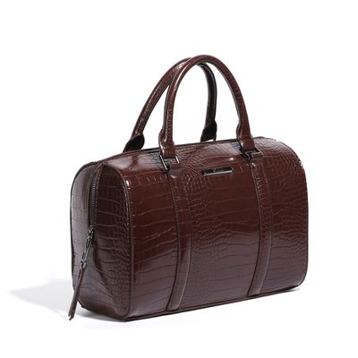 Bolsa Croco Alto Brilho Pinhao