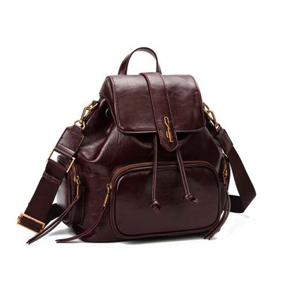 Mochila Material Rustico Roxo Berry