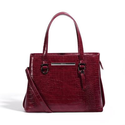 Bolsa Croco Alto Brilho Wine