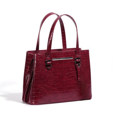 Bolsa Croco Alto Brilho Wine