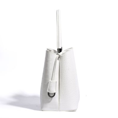 Bolsa Croco Alto Brilho Branco