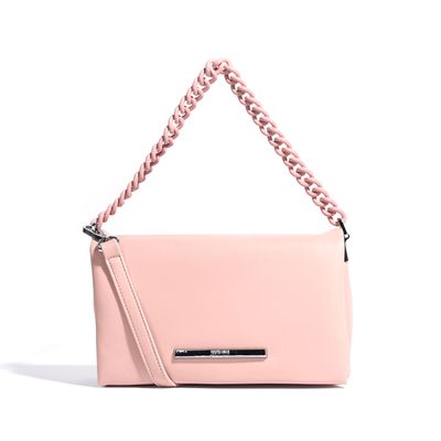 Bolsa Transversal Rosa Pequena Alça Corrente