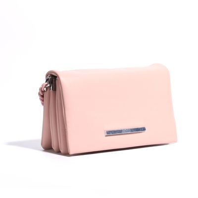 Bolsa Transversal Rosa Pequena Alça Corrente