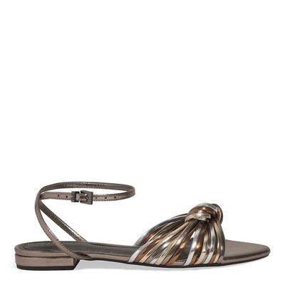 Rasteira Nó Metalizada Grafite