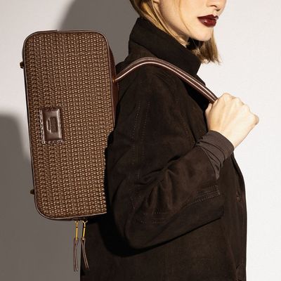 Bolsa Tressê Marrom Dark Alça De Ombro