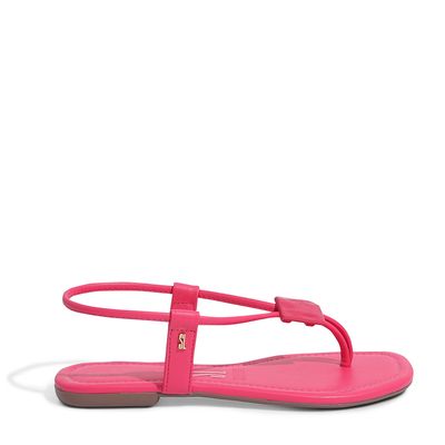 Rasteira Napa Santorine Rosa Chiclete