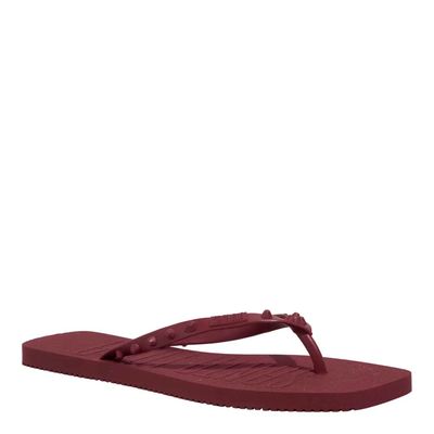 Chinelo Flip Flop Borracha Roxo Bico Quadrado Spikes