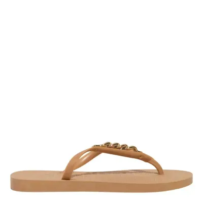 Chinelo Flip flop Borracha Bege