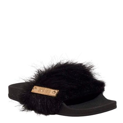 Chinelo Slid Pelinho Borracha Preto