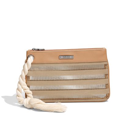 Clutch Tela Esportiva Bege Tan