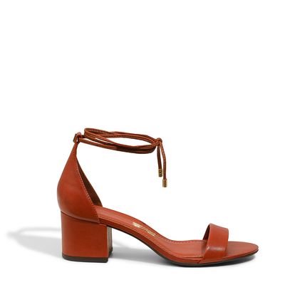 Sandália Couro Pelica Soft Marrom Rust