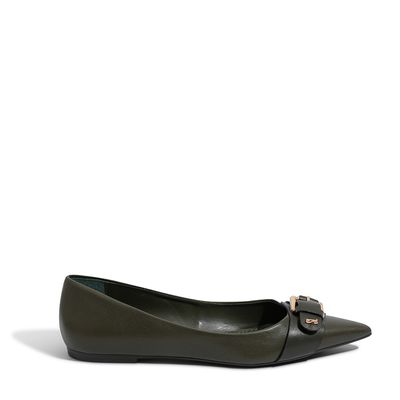 Sapatilha Couro Pelica Premium Verde Militar