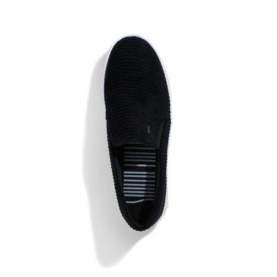 Tênis Slip On Veludo Cotele Preto
