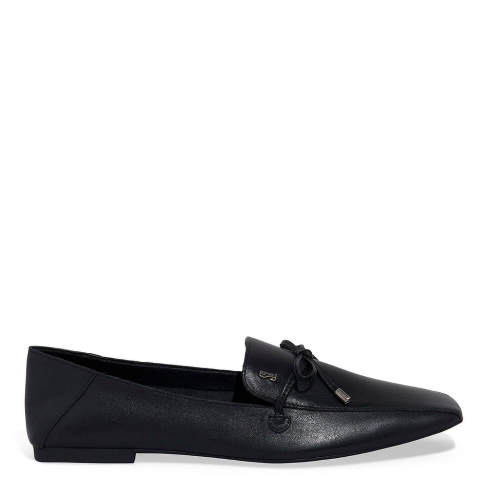 ガンバロン flk042141 Mocassim Couro Soft Bico Quadrado Preta - Santa Lolla