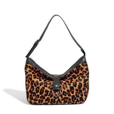 Bolsa Couro Pelo Estampa Onça