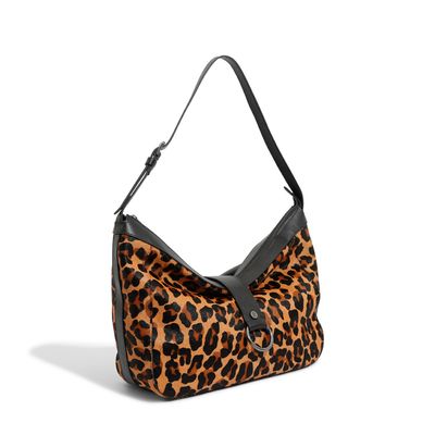 Bolsa Couro Pelo Estampa Onça
