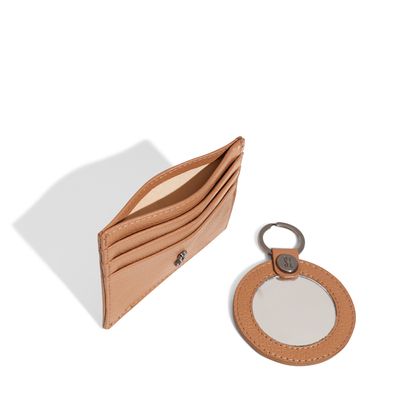 Porta Cartão Couro Floater Marrom Rust