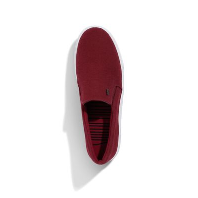 Tênis Slip On Lona Vermelho Wine