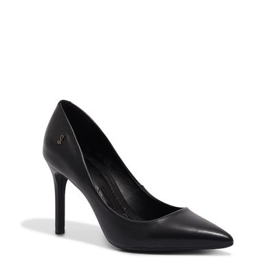 Scarpin Couro Pelica Soft Preto