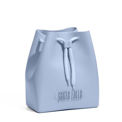 Bolsa Bucket Azul Borracha Média