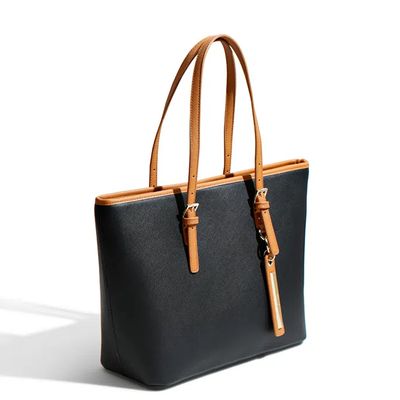 Shopper Risco Preto e Camel