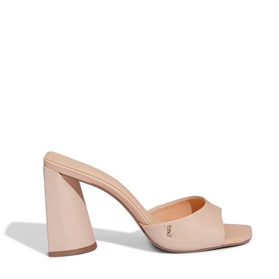 Mule Couro Nobre Nude Rosado