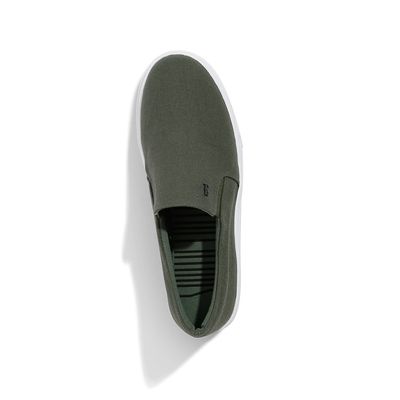Tênis Slip On Lona Deserto Verde Militar
