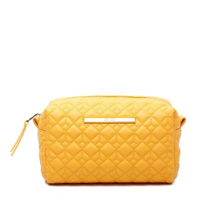 Necessaire Texturizada Cubos Amarela