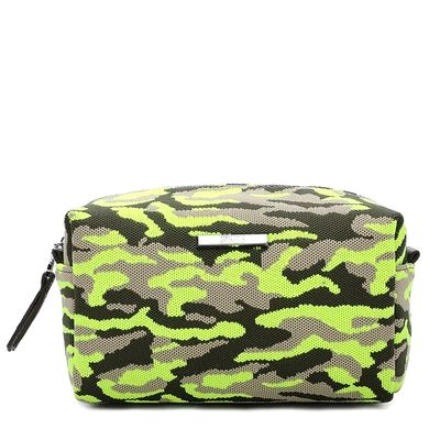 Necessaire Knit Camuflado Amarelo Neon