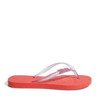 Flip Flop Laranja Flame Borracha Flat