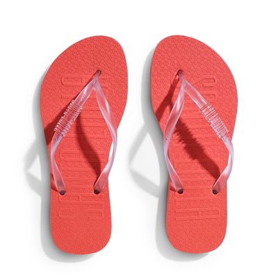 Flip Flop Laranja Flame Borracha Flat