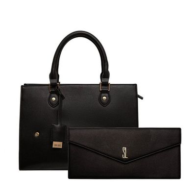 Bolsa Caviar Envelope Preta