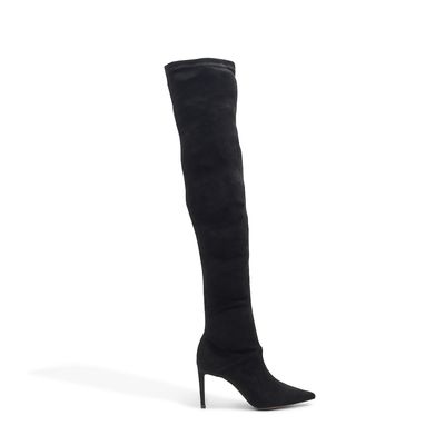 Bota Preta Strech Cano Longo