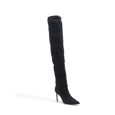 Bota Preta Strech Cano Longo