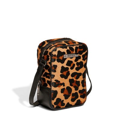 Bolsa Couro Pelo Estampa Onça