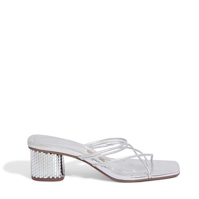 Mule Couro Nobre Soft Prata