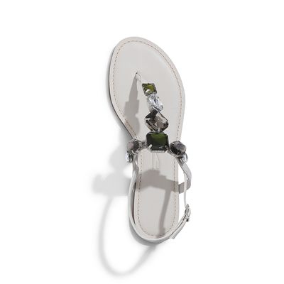 Rasteira Napa Santorine Branco Marfim