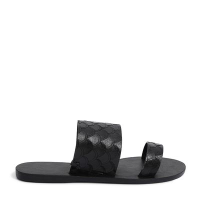 Rasteira Maxi Escamas Preto